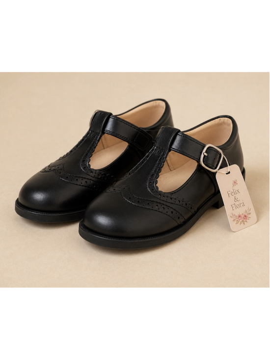NWT Felix & Flora Other - Felix & Flora Girls Black Mary Jane Dress Shoes Size 10 NWT T-Strap Formal